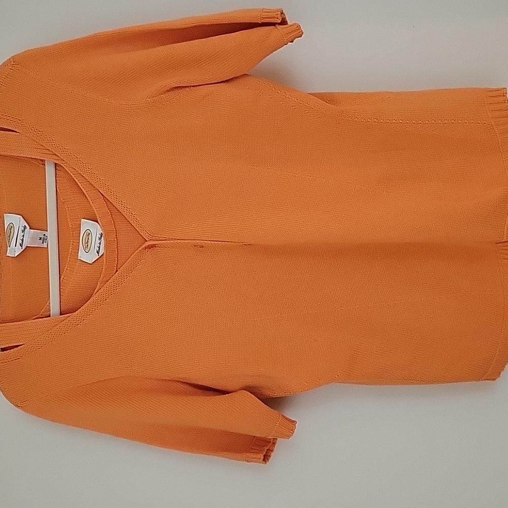 Talbots Orange Knit Top And Tank - M